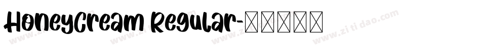 HoneyCream Regular字体转换